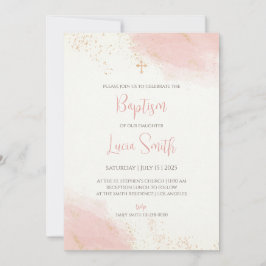 Girl Christening lädt Mädchen zum Taufen ein Einladung