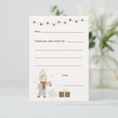 Girl Christmas Danke, bitte, füllen Sie die Karte  (Stehend Vorderseite)