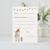 Girl Christmas Danke, bitte, füllen Sie die Karte  (Stehend Vorderseite)