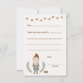 Girl Christmas Danke, bitte, füllen Sie die Karte  (Vorderseite)