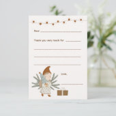 Girl Christmas Danke, bitte, füllen Sie die Karte (Stehend Vorderseite)