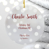 Girl Christmas Elf Keramik Ornament