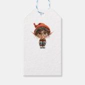 Girl Christmas Elf Kraft - Geschenktags Geschenkanhänger (Vorderseite)