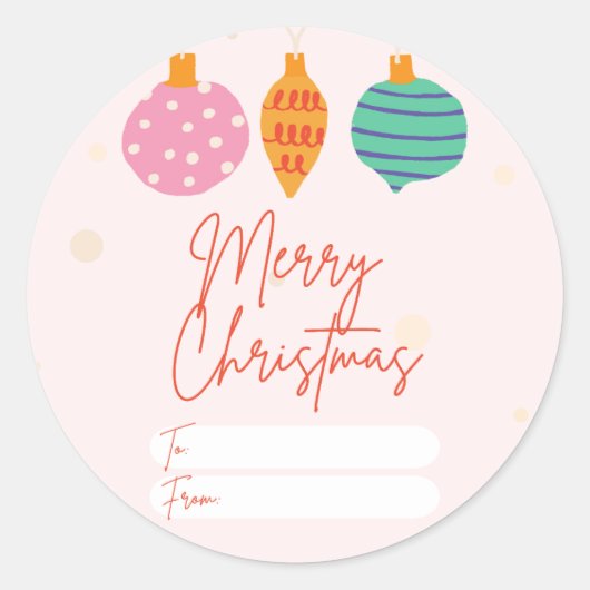 Girl Christmas-Geschenksticker Runder Aufkleber (Vorderseite)