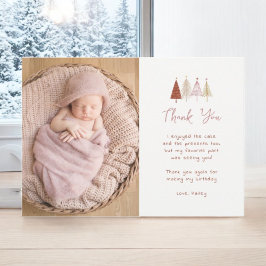 Girl Christmas Tree Geburtstags Foto Danke, Cards Einladung