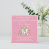 Girl Circus Baby Shower Invitation Einladung (Stehend Vorderseite)