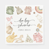 Girl Clothes Kinderdusche Napkins Serviette (Vorderseite)