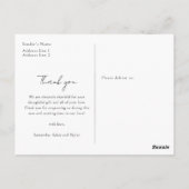 Girl Clothes Minimalistische Kinderdusche Postkarte (Rückseite)