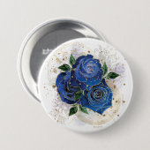 Girl Collage - Mitternachtsblau Button (Vorne & Hinten)