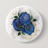 Girl Collage - Mitternachtsblau Button (Vorderseite)