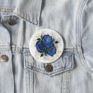 Girl Collage - Mitternachtsblau  Button