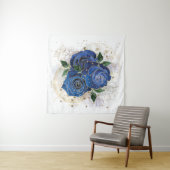 Girl Collage - Mitternachtsblau Wandteppich (Beispiel (Horizontal))
