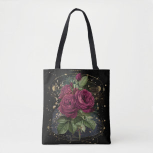 Girl-Collage - rote Rosen  Tasche