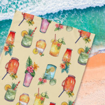 Girl Colorful Cocktail Muster