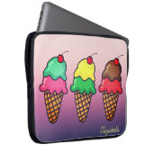 Girl Colorful Ice Creme Cones - Personalisiert Laptopschutzhülle (Vorne Rechts)