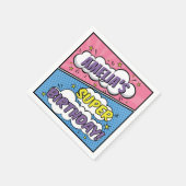 Girl Comic Book Style Superhero Happy Geburtstag Serviette (Ecke)