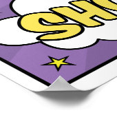 Girl Comic Book Superhero Kinderdusche Willkommen Poster (Ecke)