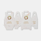 Girl Confirmation Cross Rose Wreath Marble Bloral Geschenkschachtel (Ungefaltet)