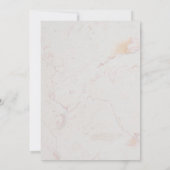 Girl Confirmation floral marble carnations Script Einladung (Rückseite)