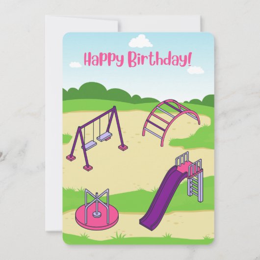 Girl Construction Birthday Invite Einladung (Rückseite)