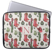 Girl Country Cowgirl Christmas Monogram Laptopschutzhülle (Vorderseite)