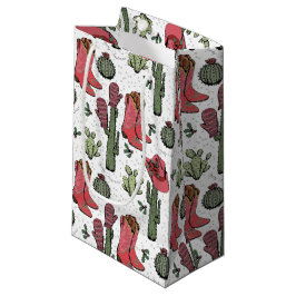 Girl Country Cowgirl Weihnachten Rosa und Grün Kleine Geschenktüte