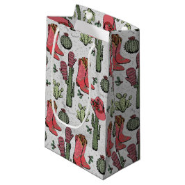 Girl Country Cowgirl Weihnachten Rosa und Grün Kleine Geschenktüte