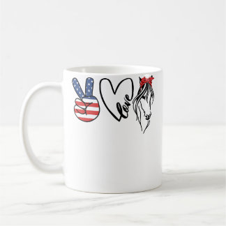 Girl Cowgirls Americana Peace Love Horses Horse Ri Kaffeetasse