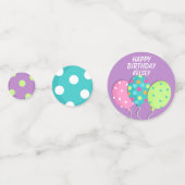 Girl Custom Birthday Confetti Konfetti (Rückseiten)