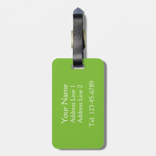 Girl Damask Monogram Gepäckanhänger (Rückseite vertikal)