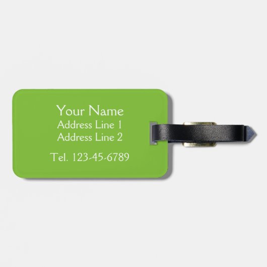 Girl Damask Monogram Gepäckanhänger (Rückseite horizontal)