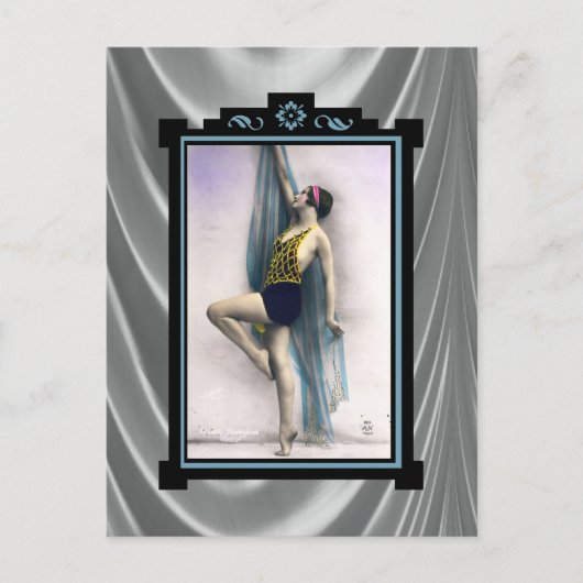 Girl Dancer anzeigen Postkarte (Vorderseite)