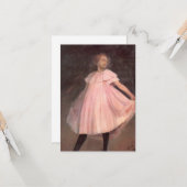 Girl Dancer in einem rosa Kleid Karte (Vorderseite/Rückseite Beispiel)