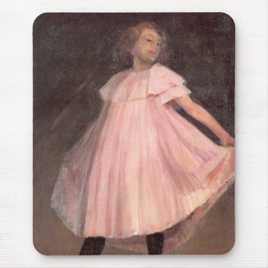 Girl Dancer in einem rosa Kleid Mousepad (Vorne)