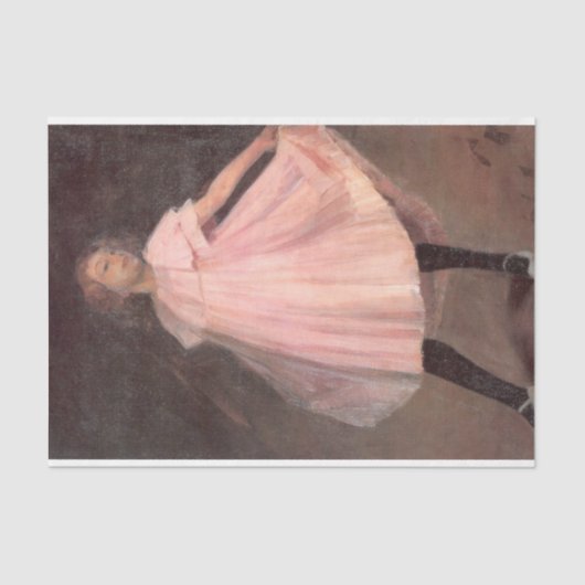 Girl Dancer in einem rosa Kleid Seidenpapier (Vorderseite)