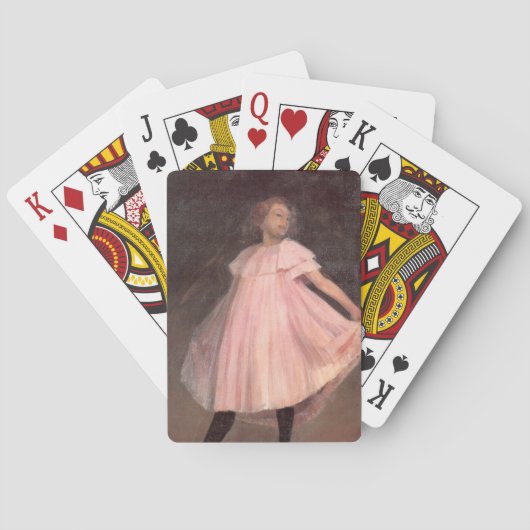 Girl Dancer in einem rosa Kleid Spielkarten (Rückseite)