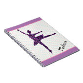 Girl Dancer Sparkle Personalisiert Tiny Dot Notebo Notizblock (Rechte Seite)