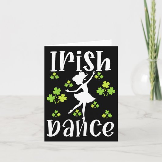 Girl Dancing Dancer Irish Dance St Patrick's Day Karte (Vorderseite)