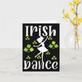 Girl Dancing Dancer Irish Dance St Patrick's Day Karte (Gelbe Blume)