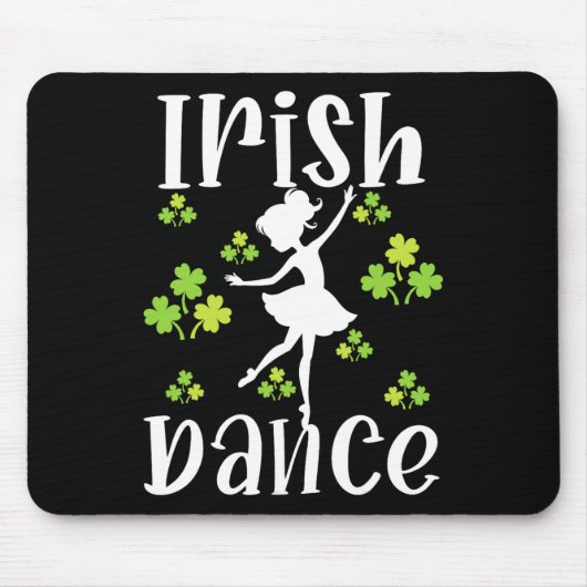 Girl Dancing Dancer Irish Dance St Patrick's Day Mousepad (Vorne)