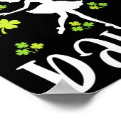 Girl Dancing Dancer Irish Dance St Patrick's Day Poster (Ecke)