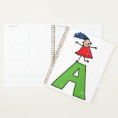 Girl Dancing on Green Letter A Fun Alphabet Planer (Anzeige)