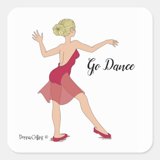 Girl Dancing Sticker (Vorderseite)
