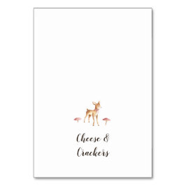 Girl Dee on White Buffet Food Labels Tischnummer