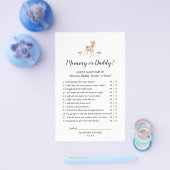 Girl Deer on White Mommy oder Daddy Game Flyer (Einzeln)