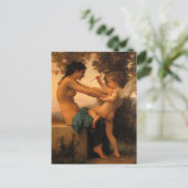 Girl Defending Herself Against Cupid by Bouguereau Postkarte (Stehend Vorderseite)