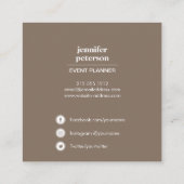 Girl Delicate Blütenblüte Blütenbilder für soziale Quadratische Visitenkarte (Rückseite)