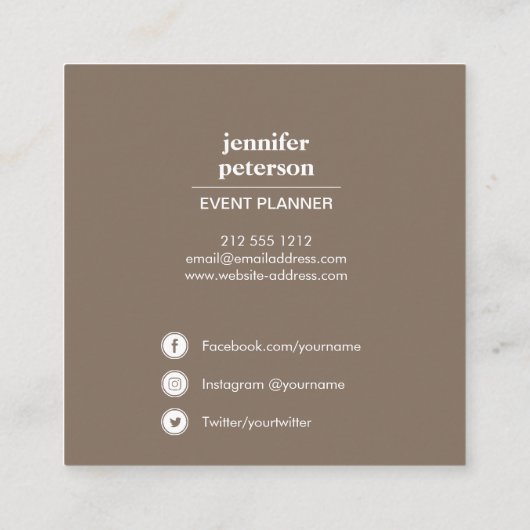 Girl Delicate Blütenblüte Blütenbilder für soziale Quadratische Visitenkarte (Rückseite)