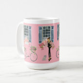 Girl Designer Beutel Purse Dog Hunde Kunst drucken Kaffeetasse (Vorderseite Links)
