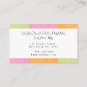 Girl-Designer-Boutique für Wasserfarben - Visitenk Begleitkarte (Rückseite)